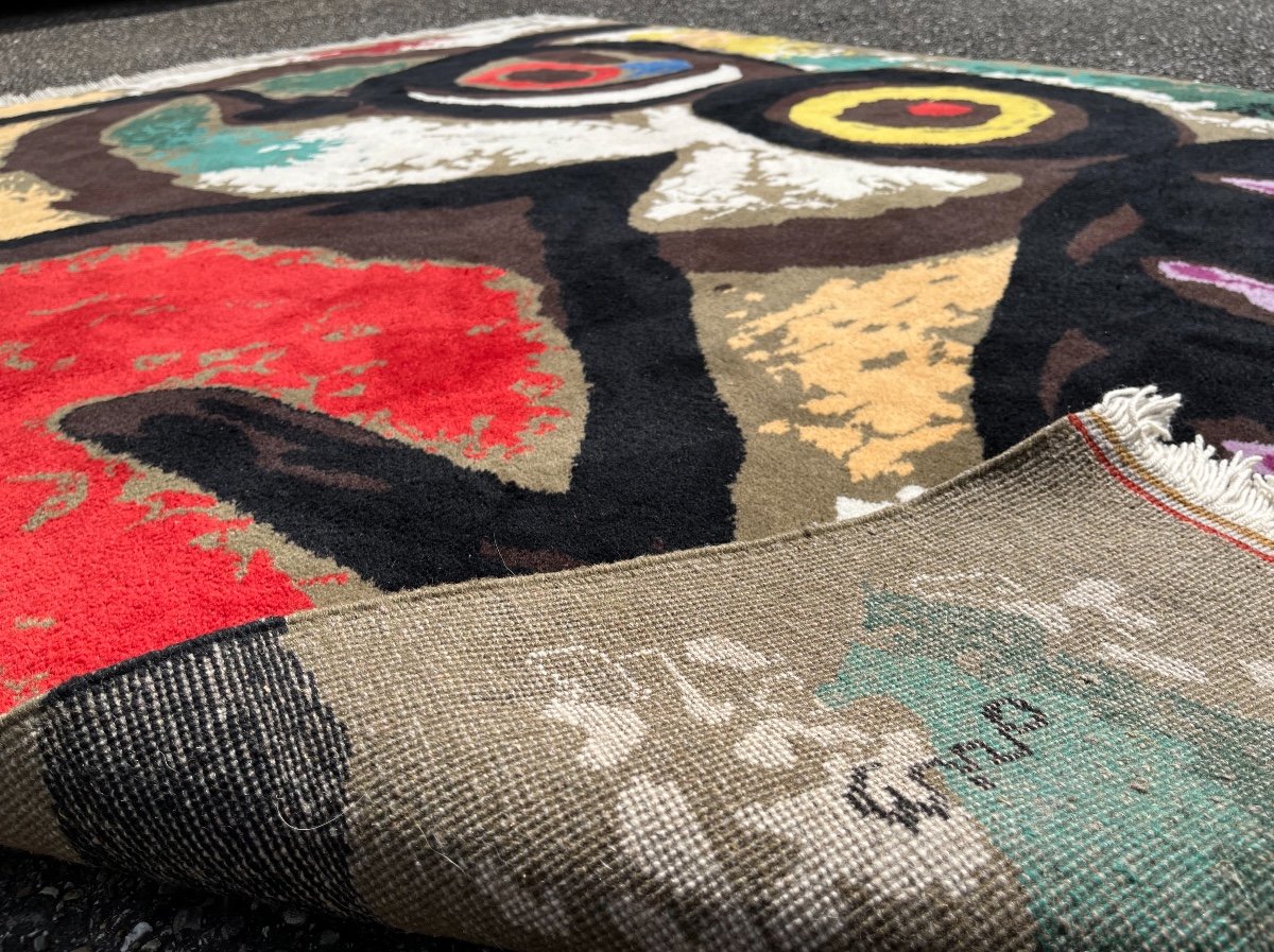 Bird Woman Rug, Abstract Forms After Joan Miró-photo-7