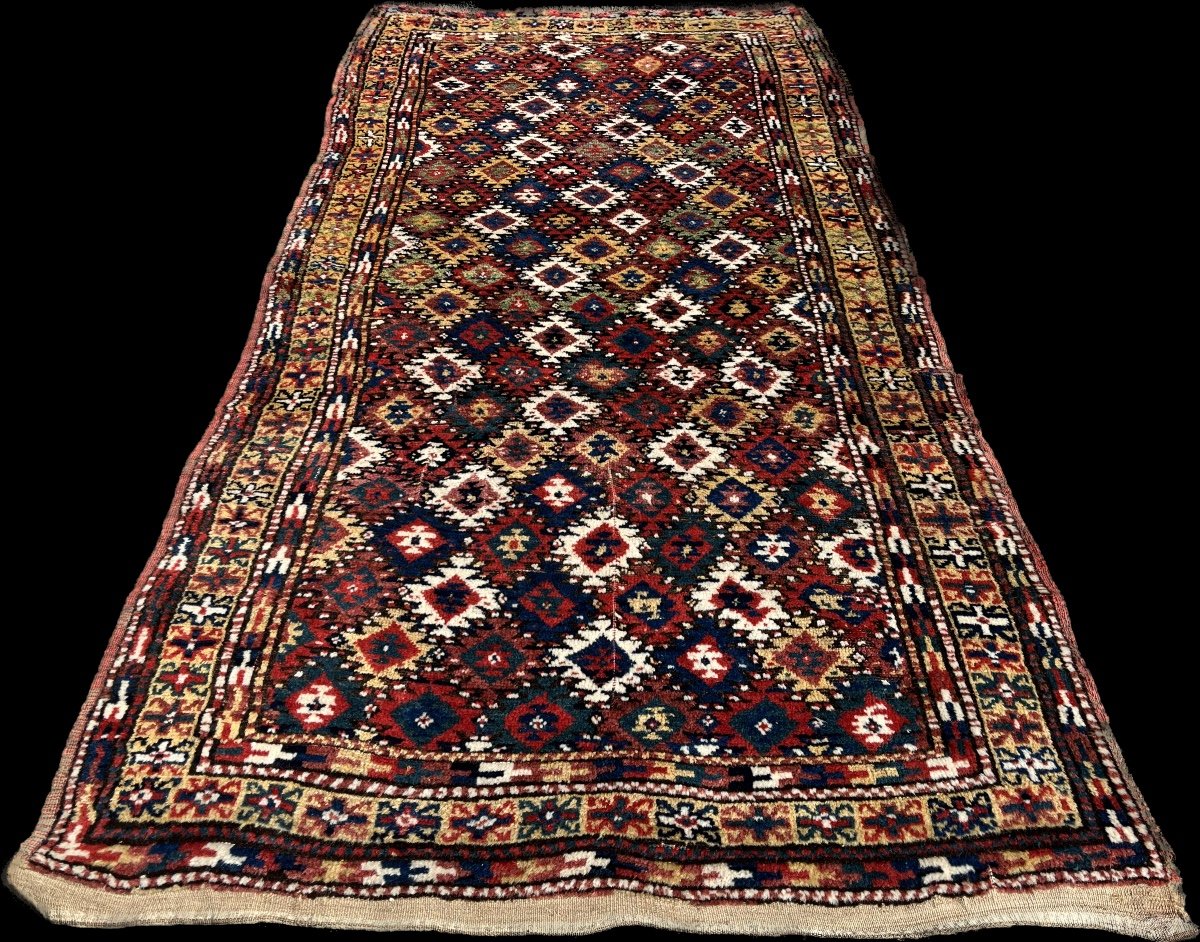 Old Kurdish Carpet, Multicolored, Circa 1880-photo-2