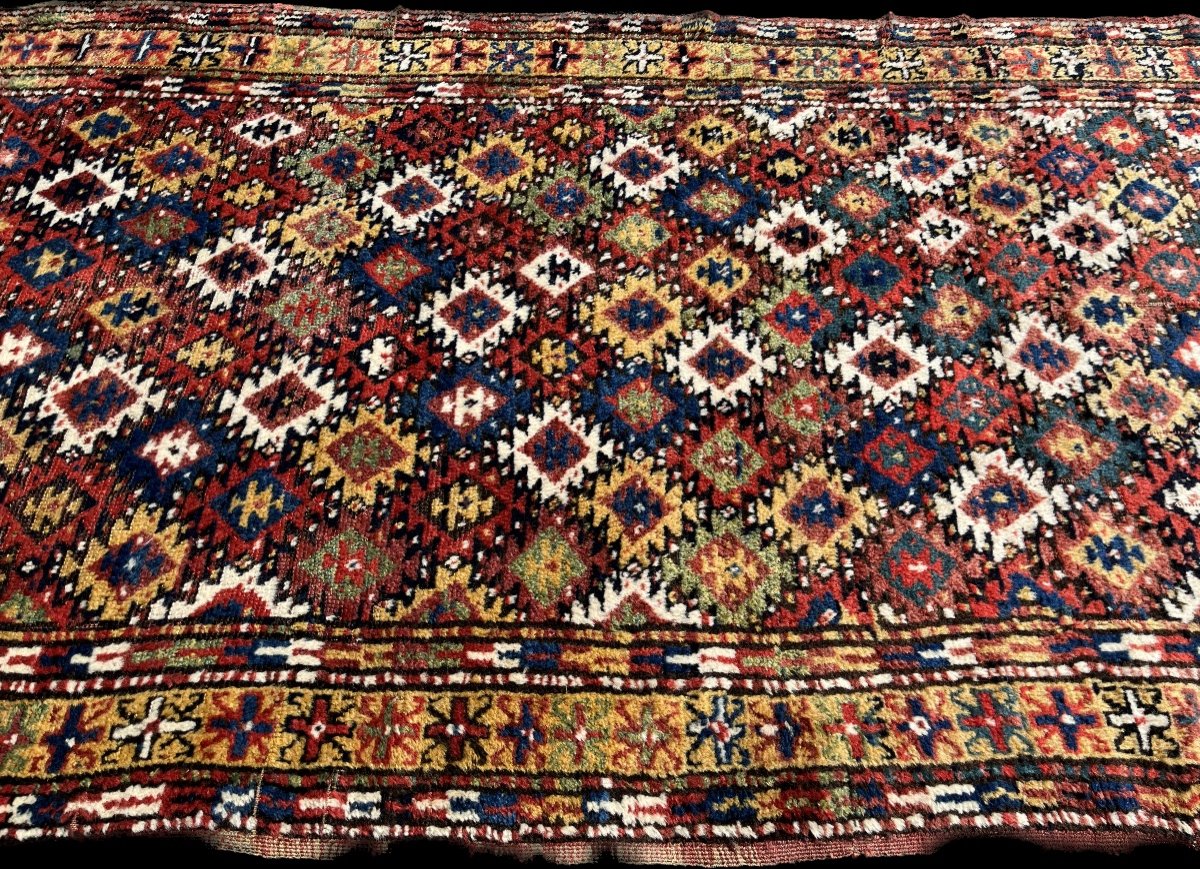 Old Kurdish Carpet, Multicolored, Circa 1880-photo-2