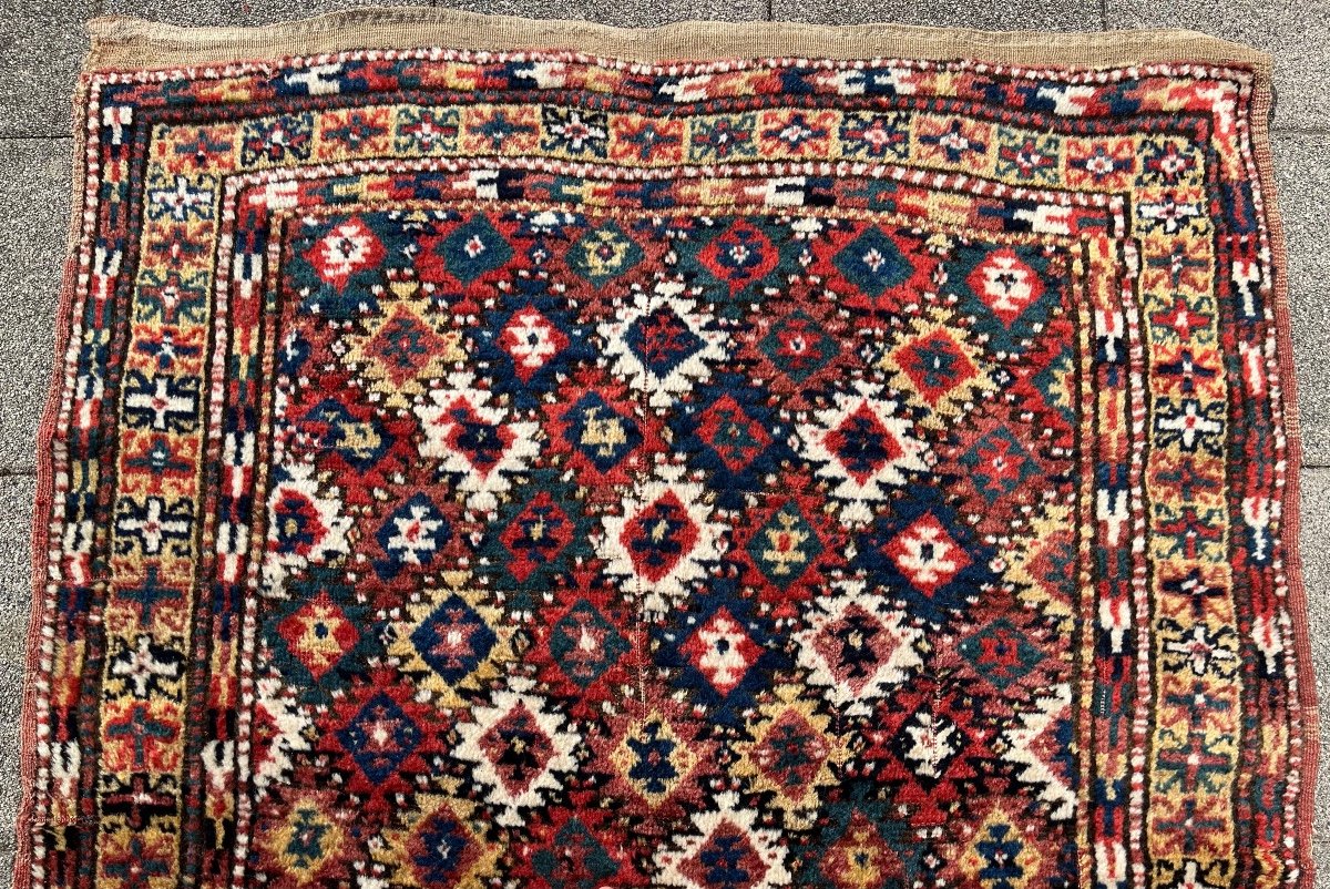 Old Kurdish Carpet, Multicolored, Circa 1880-photo-8