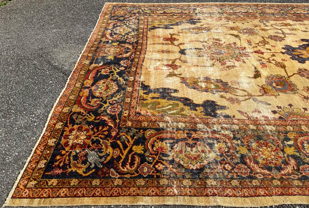 Tapis Ancien de Collection Mahal  Sultanabad Circa 1880. 432x312 cm-photo-3