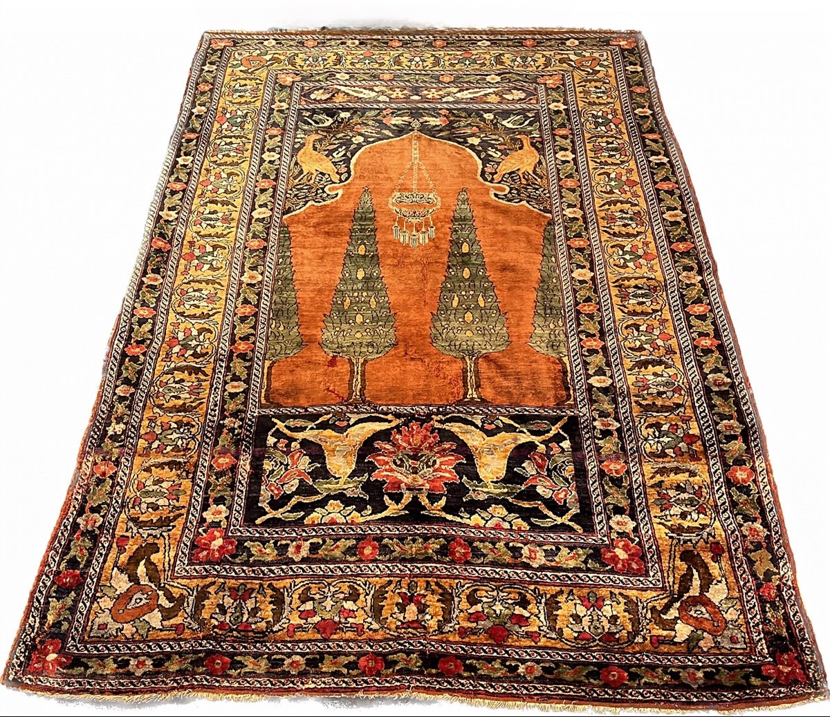 Tapis  Bursa  Broderie  Soie Ouest de la Turquie. Vers 1880-photo-2