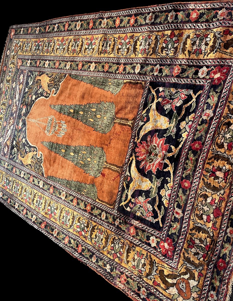 Tapis  Bursa  Broderie  Soie Ouest de la Turquie. Vers 1880-photo-3