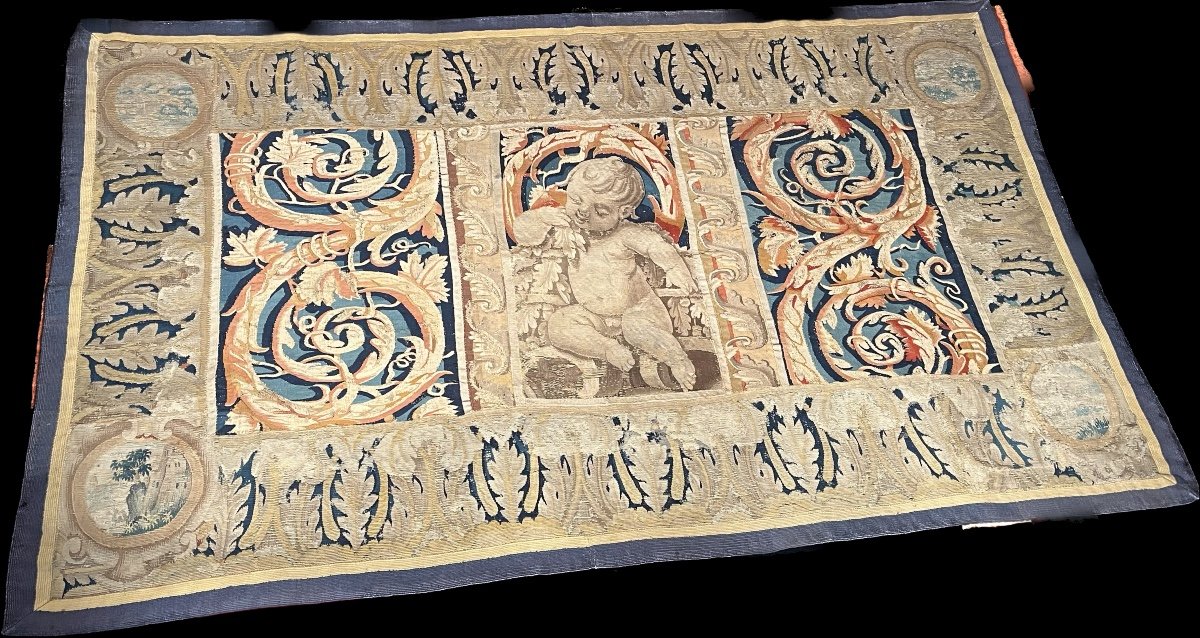 Fragment Of French Tapestry Early 17th Century-photo-2