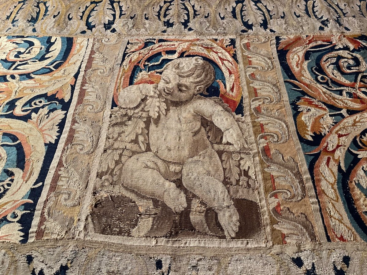 Fragment Of French Tapestry Early 17th Century-photo-3