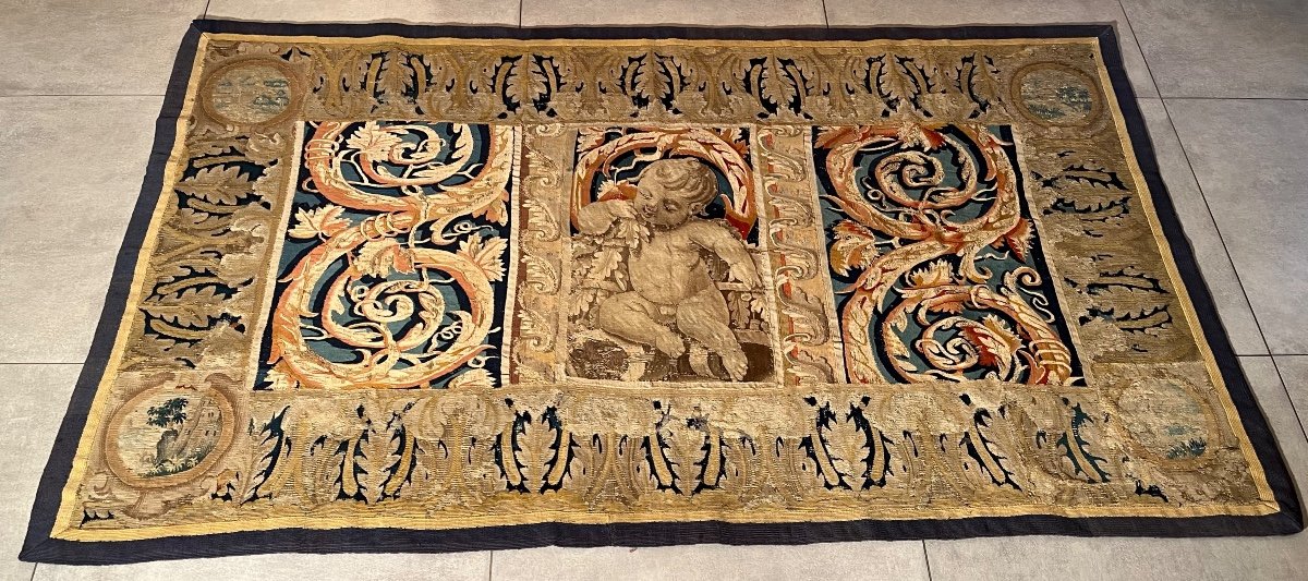 Fragment Of French Tapestry Early 17th Century-photo-8