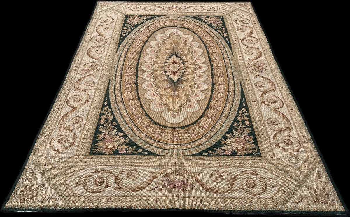 Carpet With Knotted Stitches In The Style Of Aubusson-photo-2
