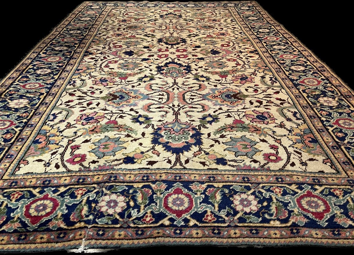 Old Tabriz Carpet, Circa 1920-photo-3