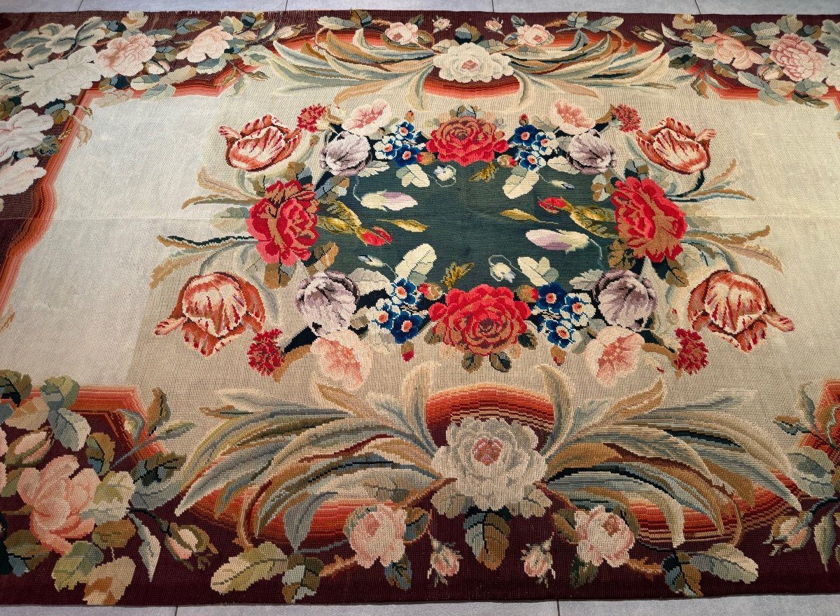 Tapis Petit Point Tapisserie Aubusson-photo-2