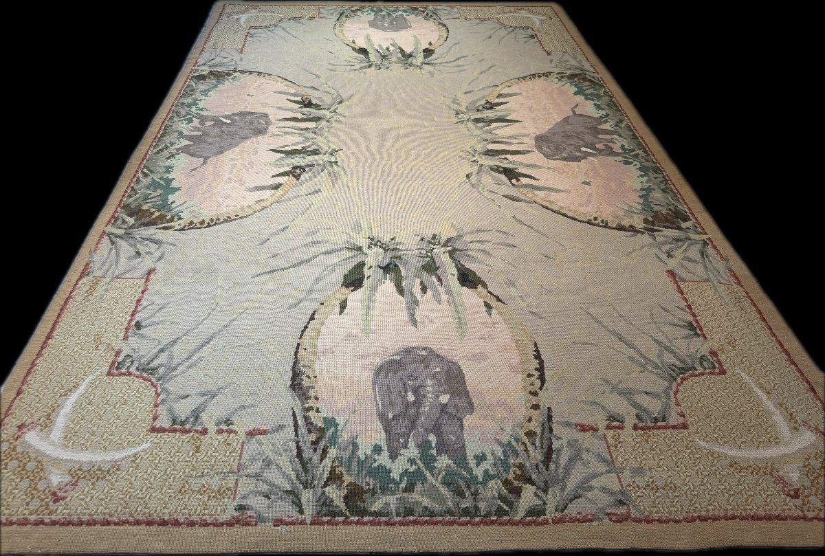 Aubusson Style Knotted Rug-photo-3