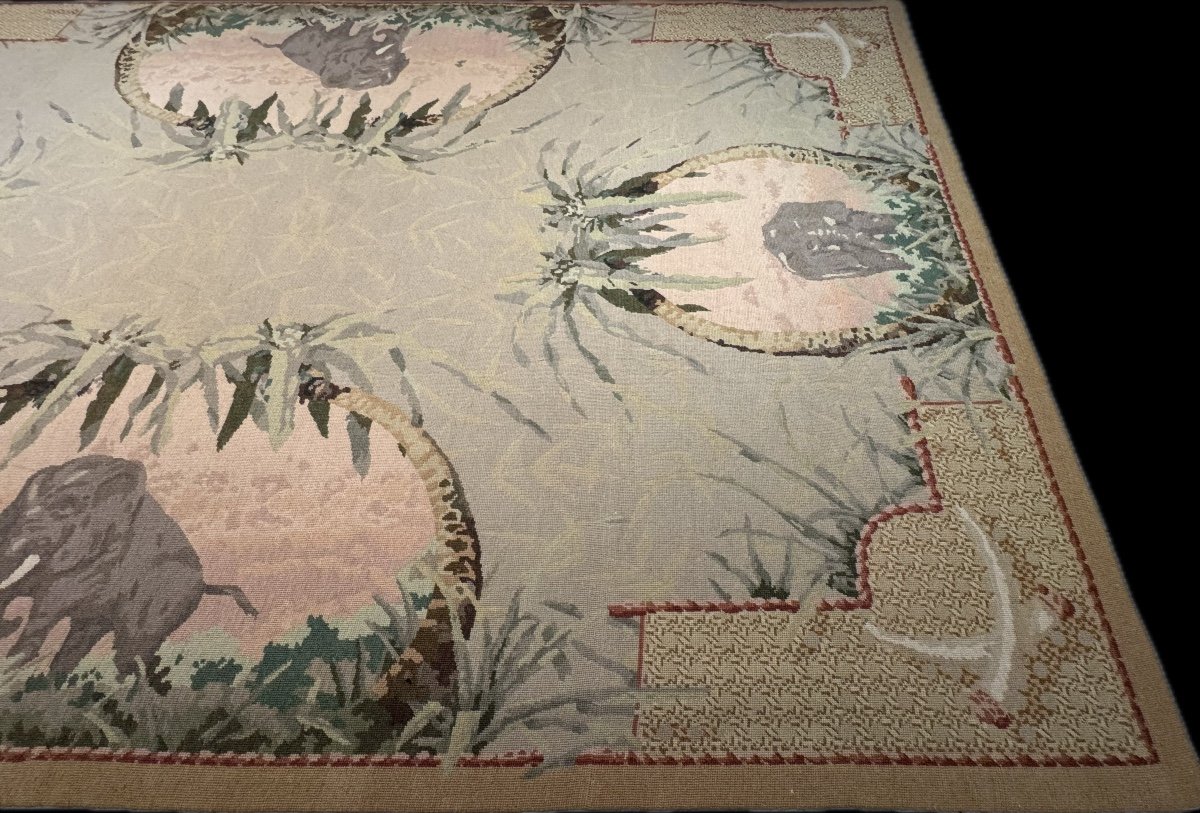 Aubusson Style Knotted Rug-photo-1