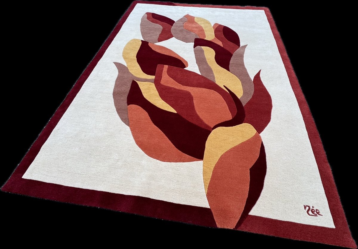 Tapis Art Déco Aubusson par Paulette Née-photo-1