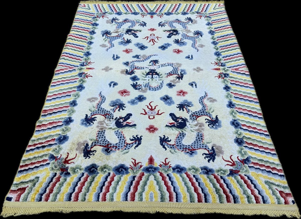 Tapis Chinois en Soie 190x125 cm-photo-2