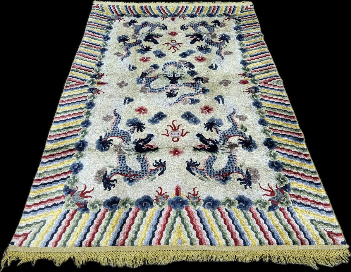 Chinese Silk Rug 190x125 Cm-photo-5