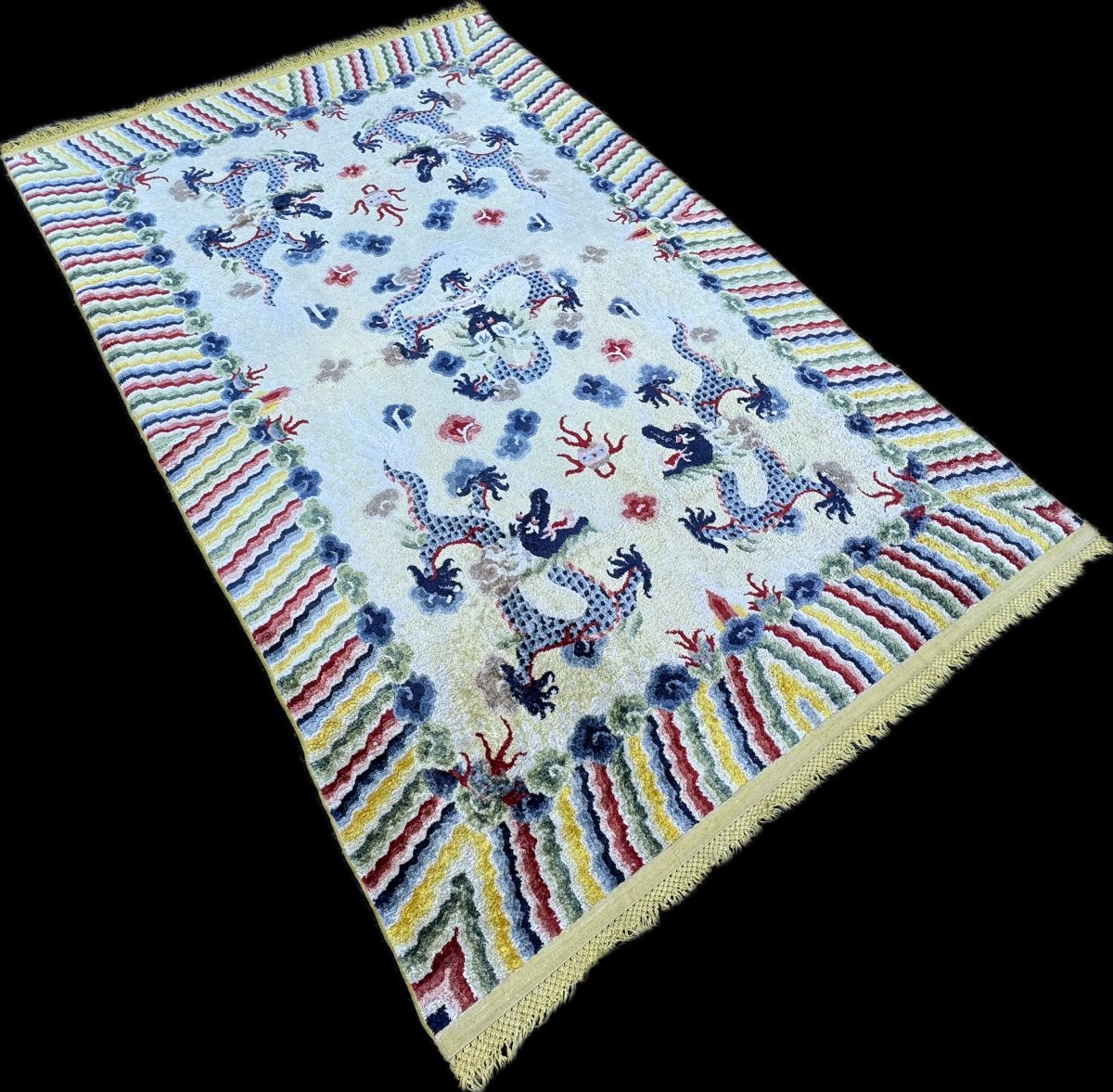 Tapis Chinois en Soie 190x125 cm-photo-6