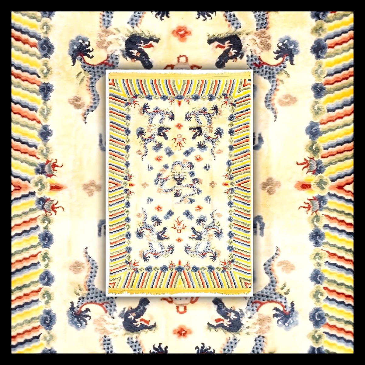 Chinese Silk Rug 190x125 Cm