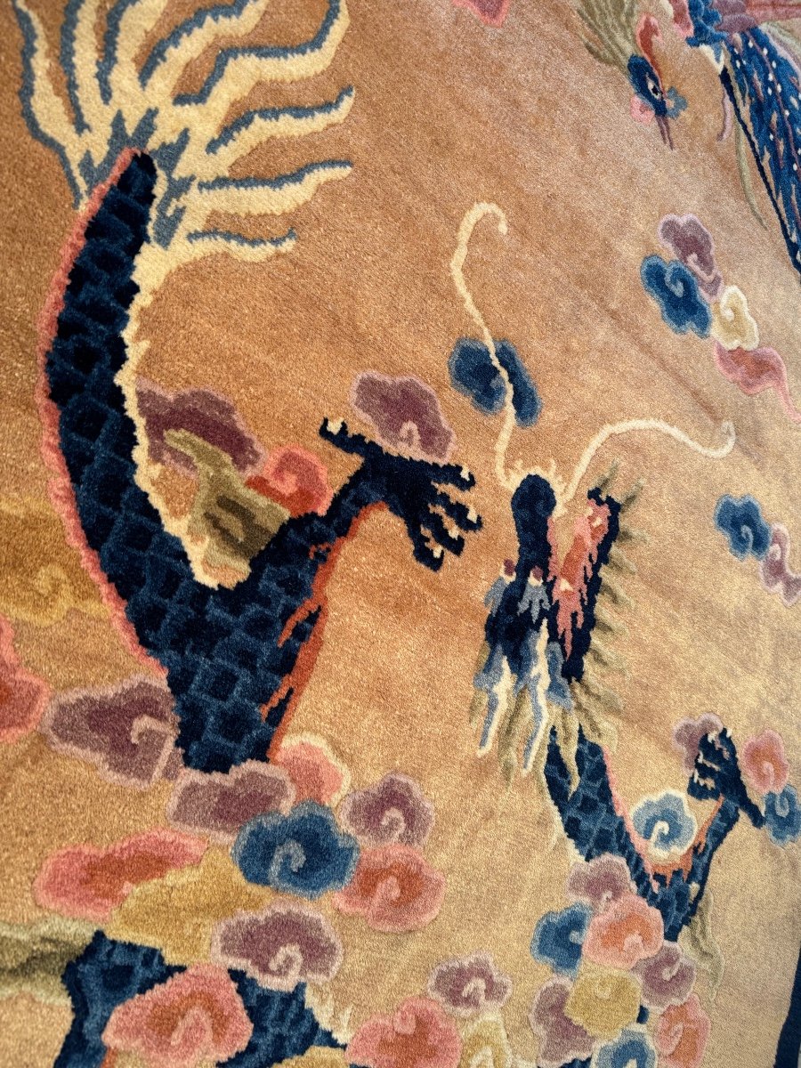 Chinese Dragon Rug. Circa 1920-photo-3