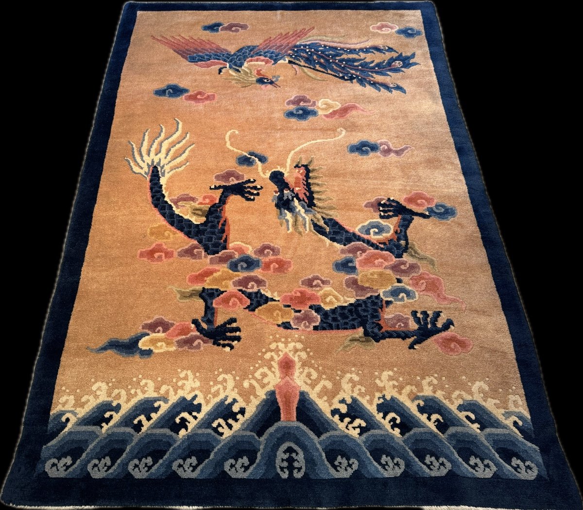 Chinese Dragon Rug. Circa 1920-photo-1