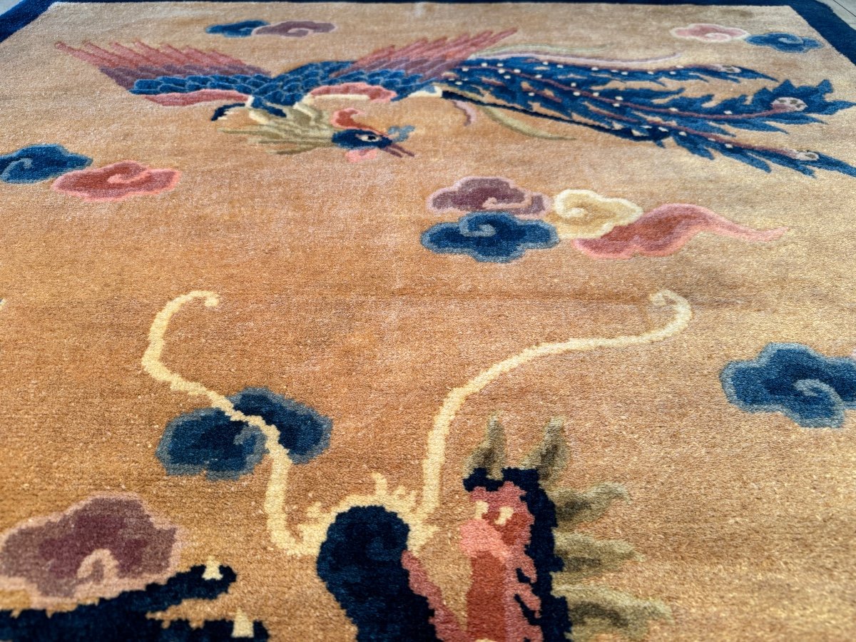 Chinese Dragon Rug. Circa 1920-photo-2