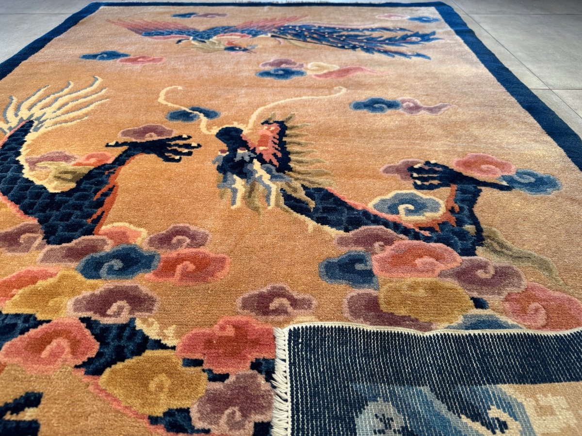 Chinese Dragon Rug. Circa 1920-photo-7