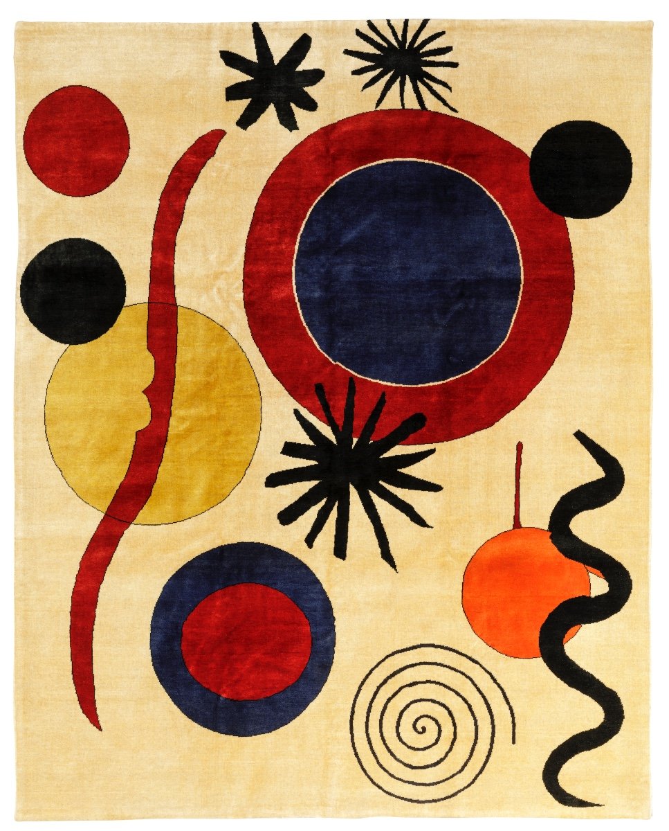 Tapis Contemporain d'Après Calder Tapisserie