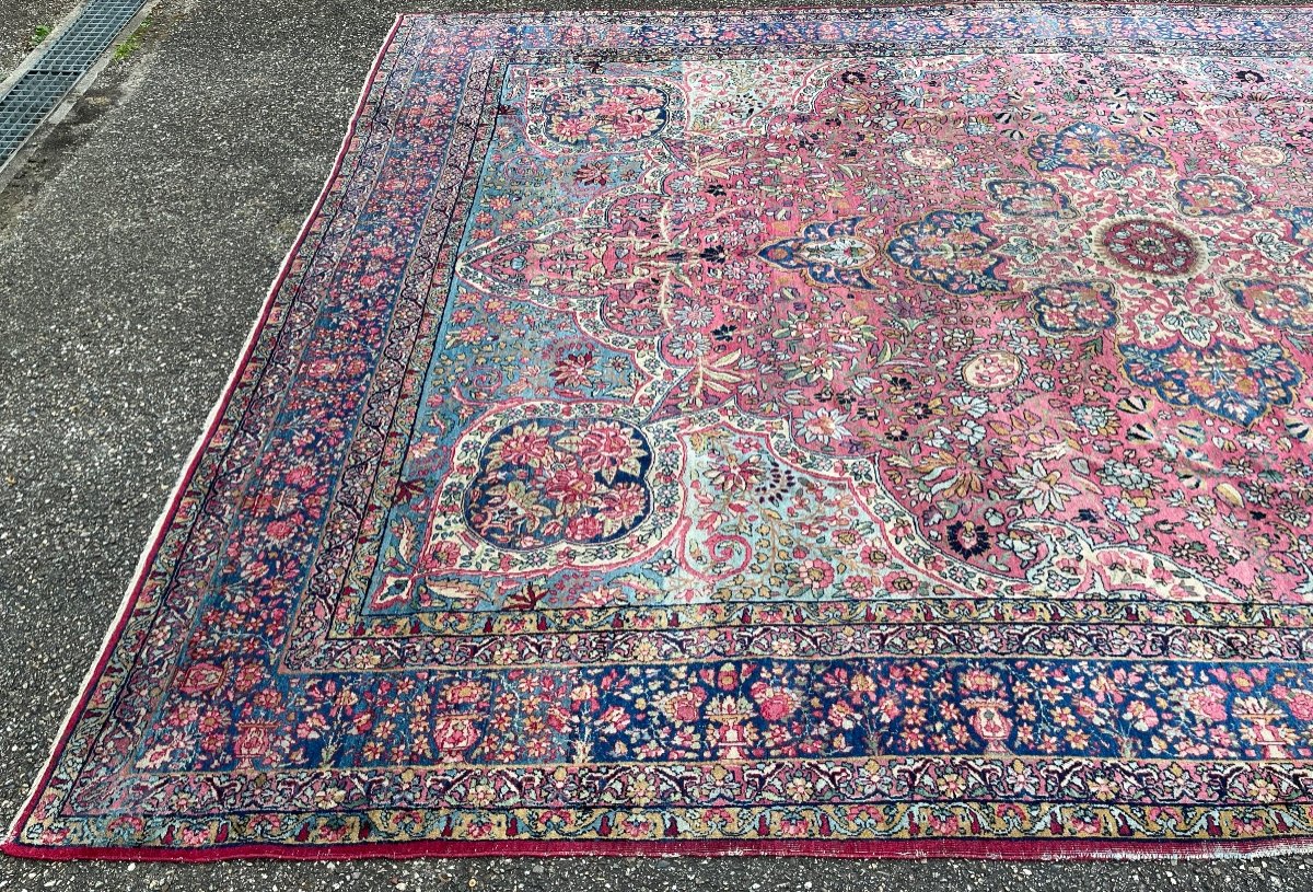 Tapis Kirman Ancien Vers 1930-photo-4