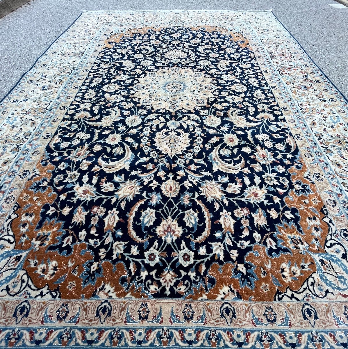 Tapis Persan Nain / Naïn 6La Laine Kork et Soie Vers 1960-photo-2