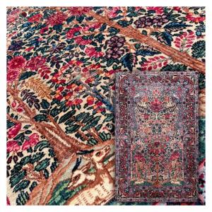 Persian Antique Kirman Laver Rug, Circa 1880