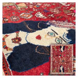 Tapis Nomade Gashgai / Tapis Figuratif Vers 1920