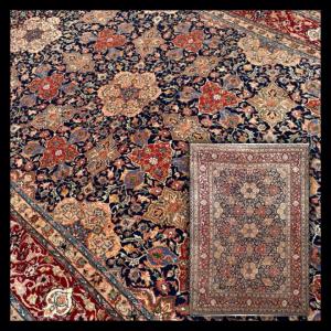 Indo-isfahan Rug /  Wool And Silk. 270x180 Cm