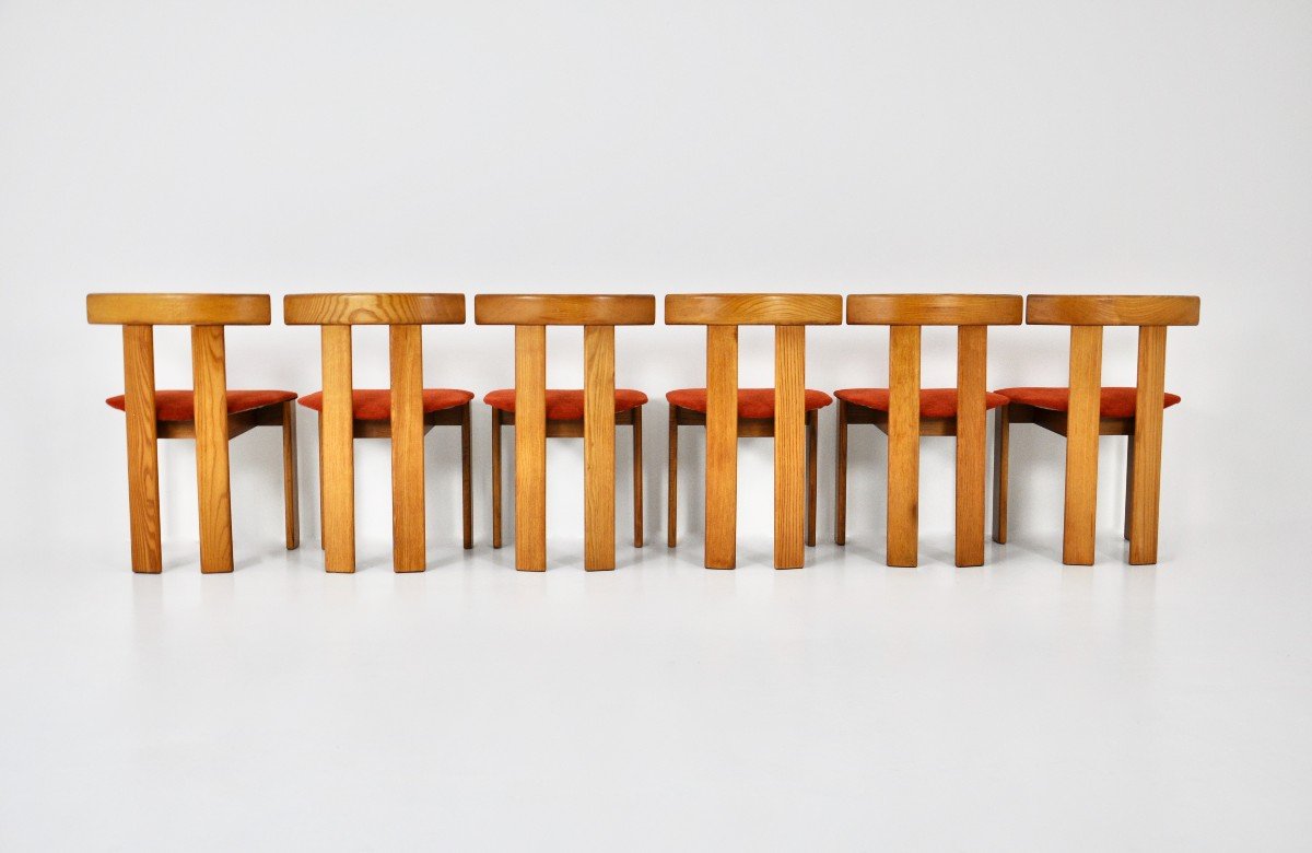 Chaises De Salle à Manger Par Luigi Vaghi Pour Former, Ensemble De 6, 1960s-photo-3