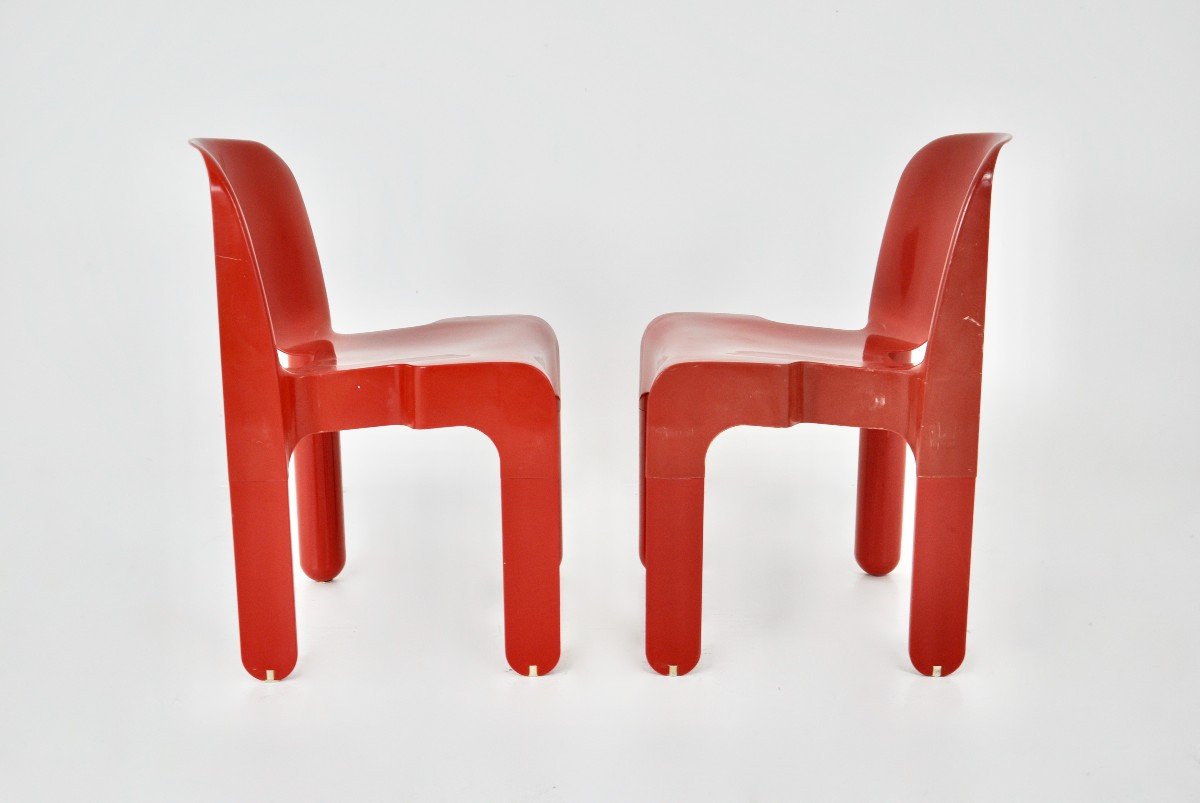 Chaises  Modèle 4867 De Joe Colombo Pour Kartell, 1970s, Set De 2-photo-3