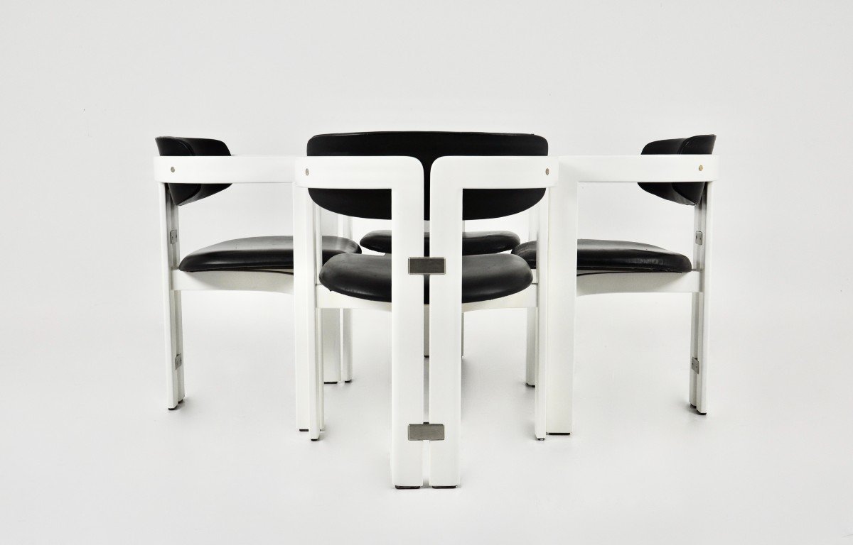 Pamplona Dining Chairs By Augusto Savini For Pozzi, 1960s, Set Of 4-photo-8