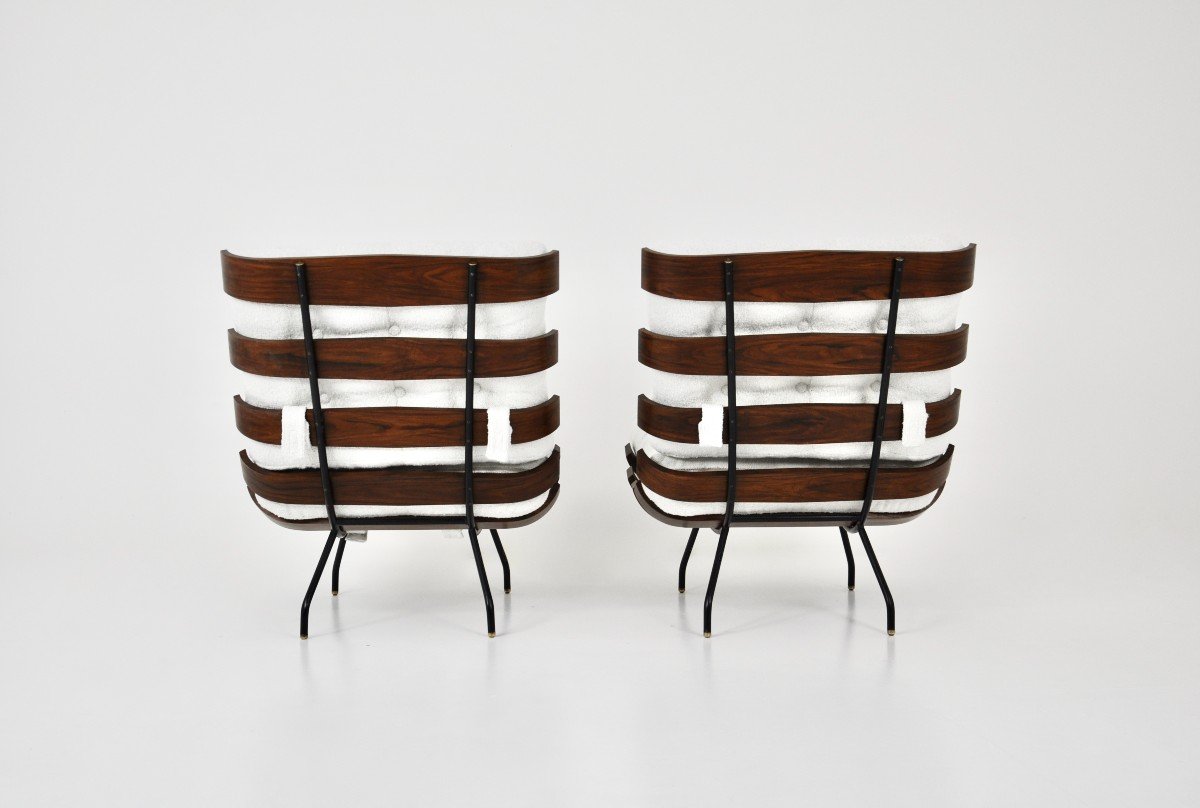 Fauteuils de salon Costela Par Martin Eisler & Carlo Hauner Pour Forma, 1950, Ensemble De 2-photo-4