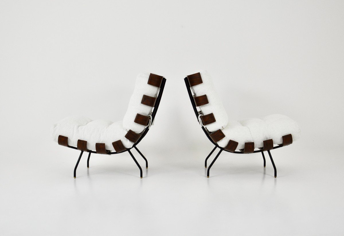 Fauteuils de salon Costela Par Martin Eisler & Carlo Hauner Pour Forma, 1950, Ensemble De 2-photo-4