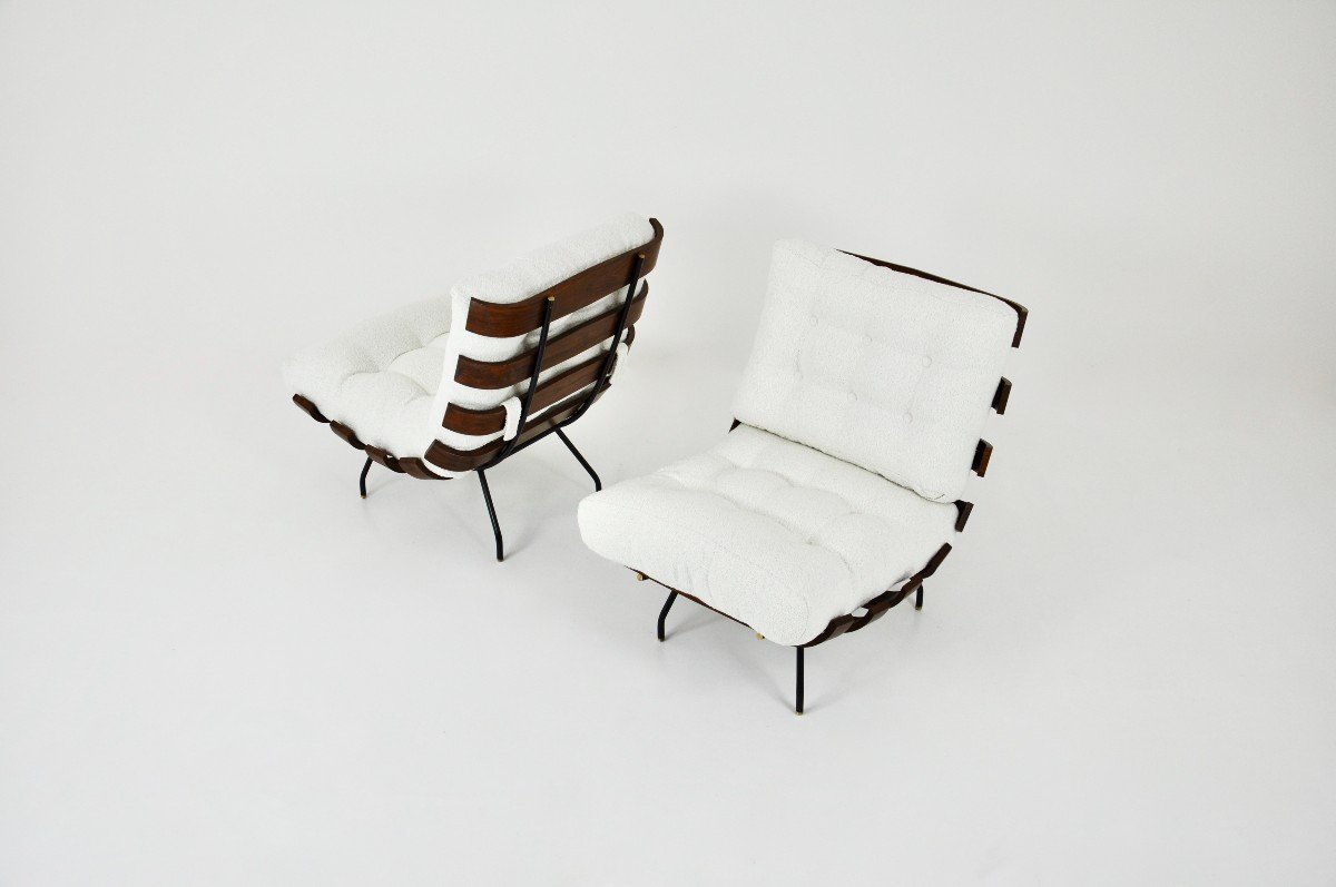 Fauteuils de salon Costela Par Martin Eisler & Carlo Hauner Pour Forma, 1950, Ensemble De 2-photo-6