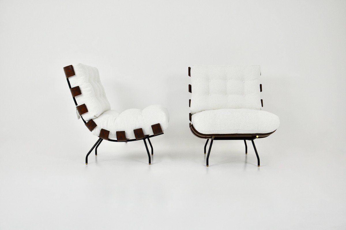 Fauteuils de salon Costela Par Martin Eisler & Carlo Hauner Pour Forma, 1950, Ensemble De 2-photo-7