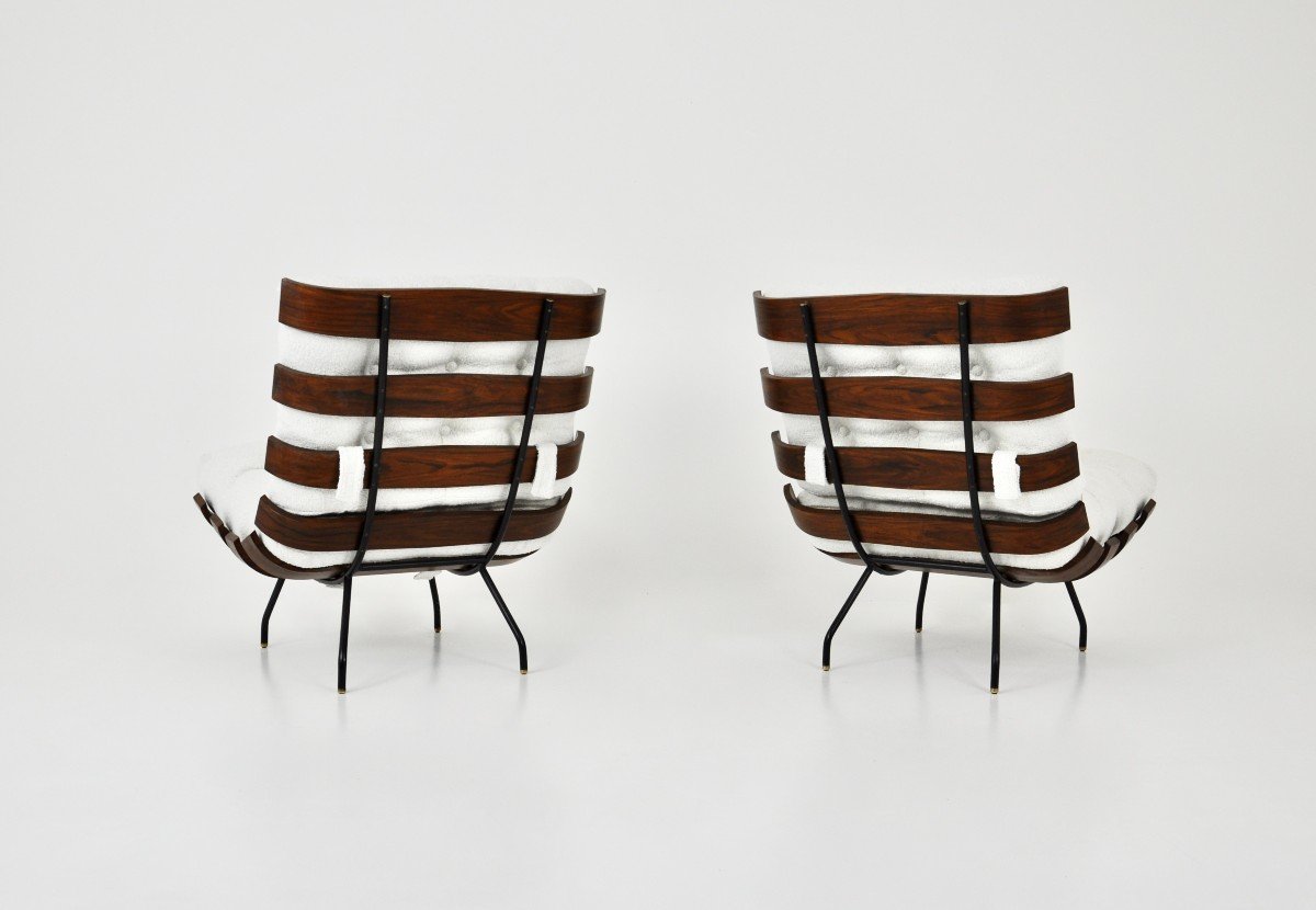 Fauteuils de salon Costela Par Martin Eisler & Carlo Hauner Pour Forma, 1950, Ensemble De 2-photo-8