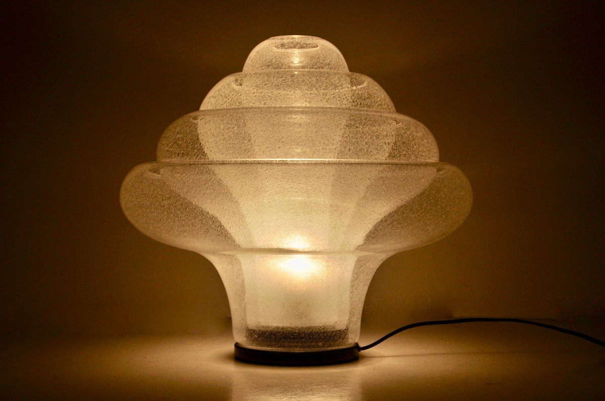 Lt305 Lotus Table Lamp By Carlo Nason For Mazzega, 1960s-photo-4