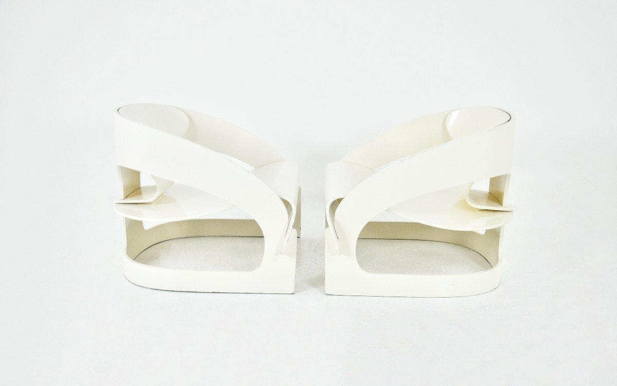 Set Of 2 Model 4801 Armchairs By Joe Colombo For Kartell, 1960s-photo-4