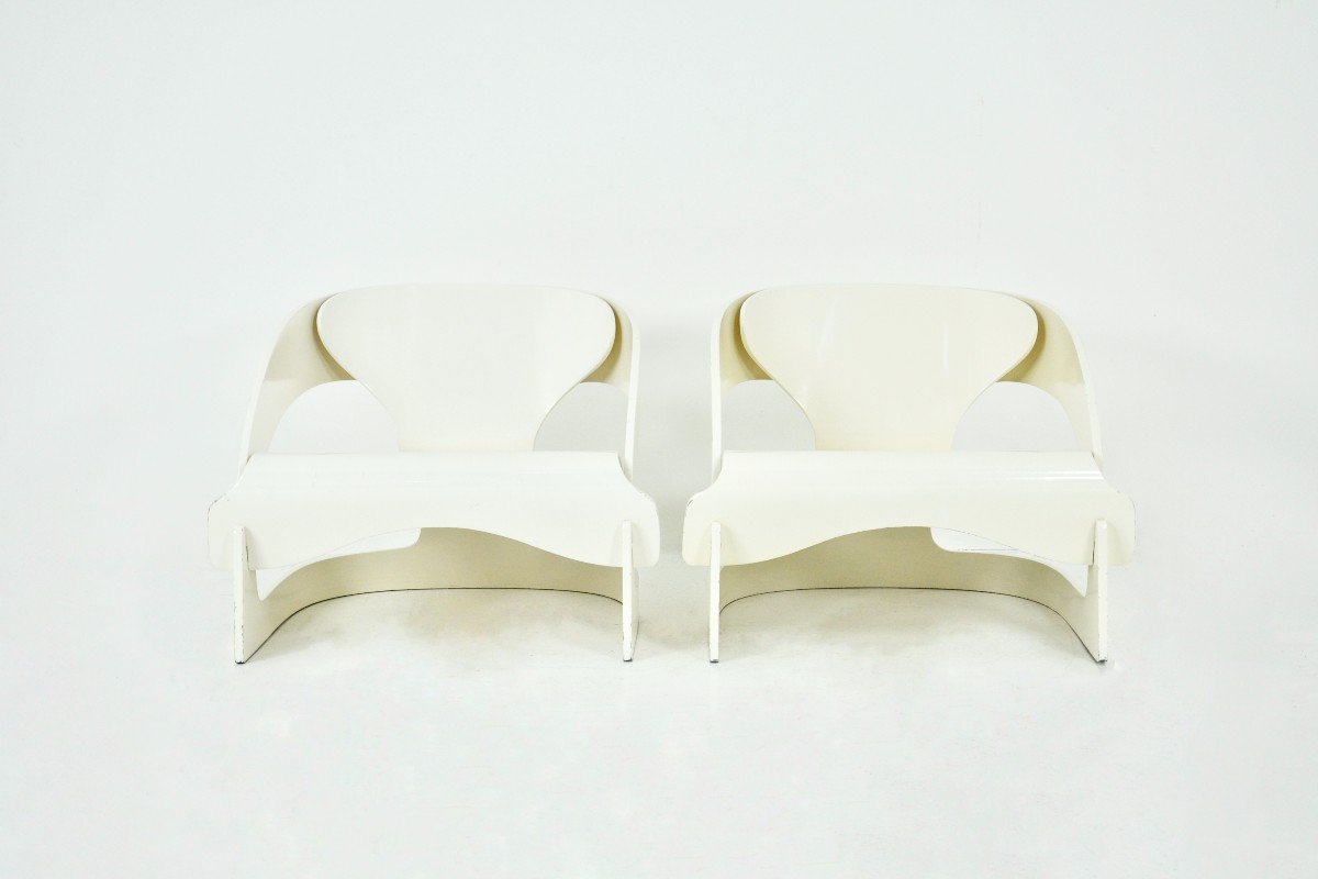 Set Of 2 Model 4801 Armchairs By Joe Colombo For Kartell, 1960s-photo-2