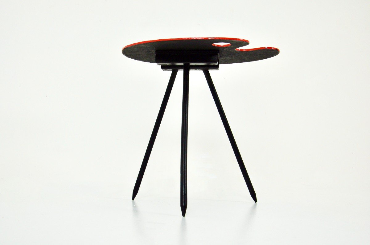Side Table Exposition 1958 By Lucien De Roeck For Bois Manu-photo-6