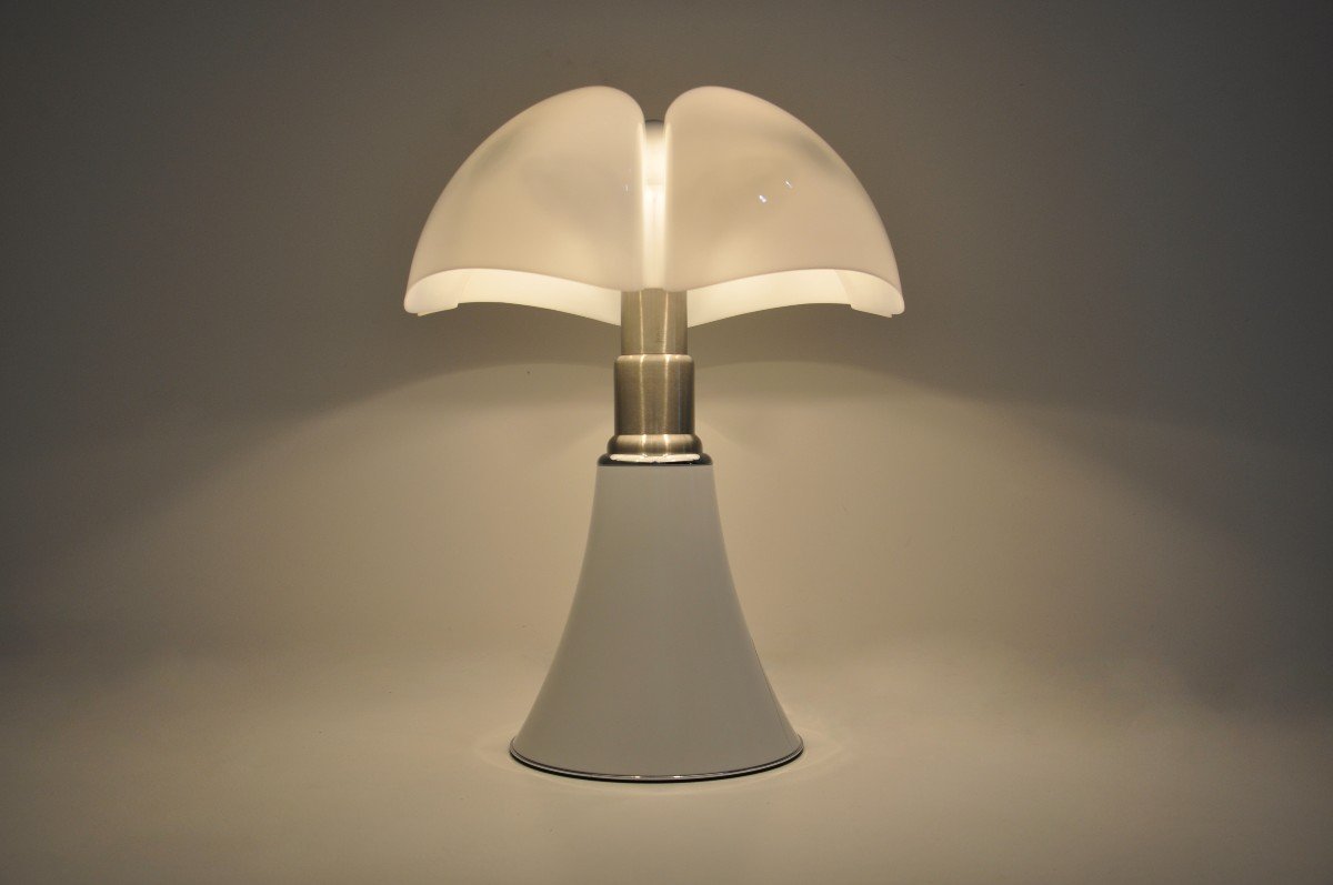 Lampe De Table Pipistrello Blanche De Gae Aulenti Pour Martinelli Luce-photo-2