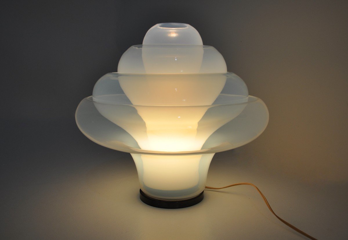 Lt305 Lotus Table Lamp By Carlo Nason For Mazzega, 1960s-photo-1