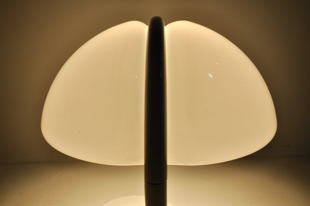 White “serpente” Table Lamp By Elio Martinelli For Martinelli Luce, 1960s-photo-5