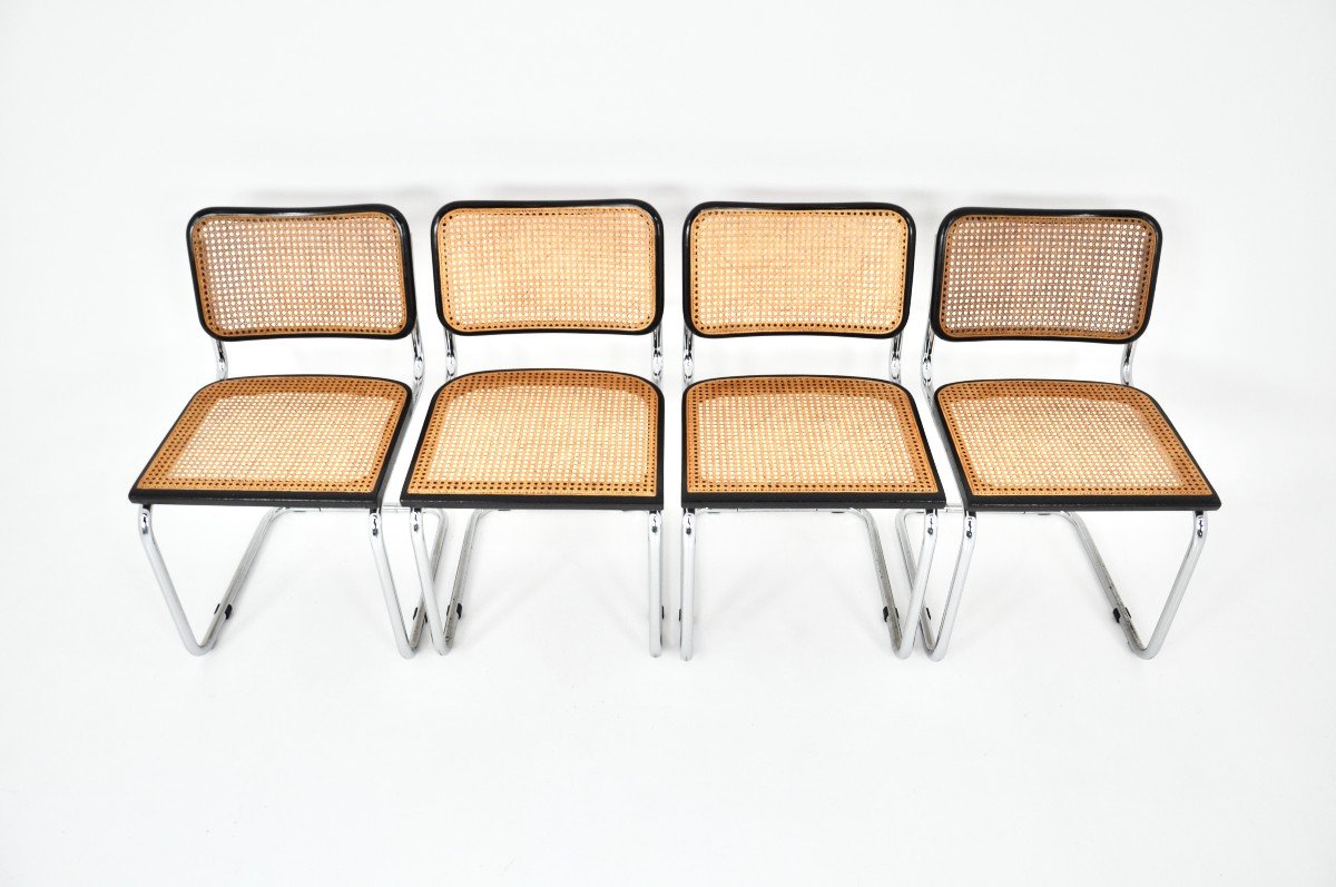 Set Of 4 Style B32 Dining Room Chairs By Marcel Breuer-photo-2