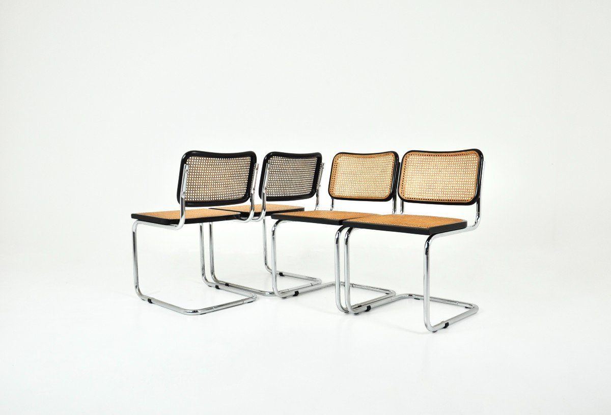 Set Of 4 Style B32 Dining Room Chairs By Marcel Breuer-photo-1
