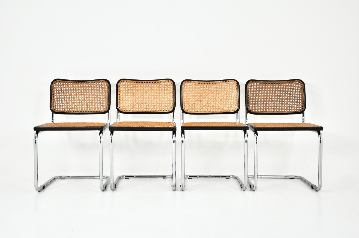 Set Of 4 Style B32 Dining Room Chairs By Marcel Breuer-photo-3