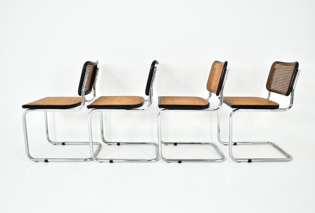 Set Of 4 Style B32 Dining Room Chairs By Marcel Breuer-photo-6