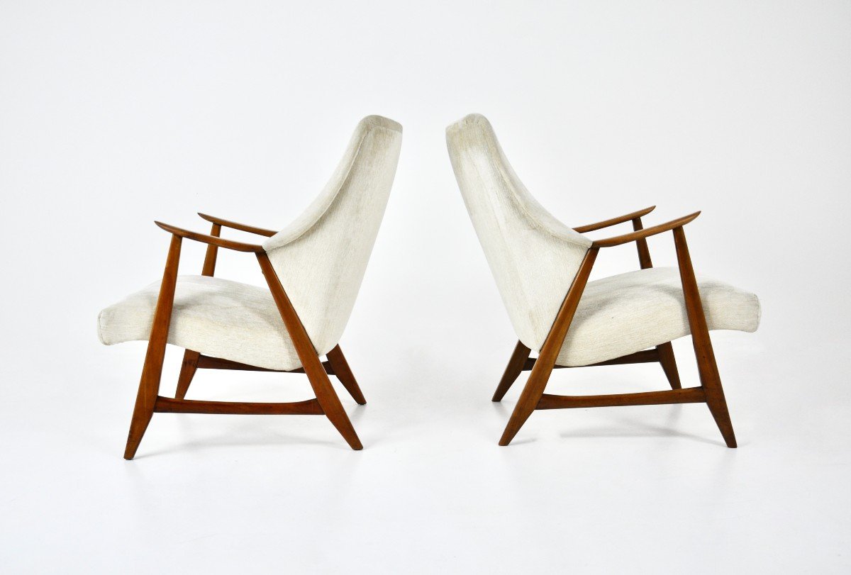 Pair Of Scandinavian Armchairs, 1960s-photo-4